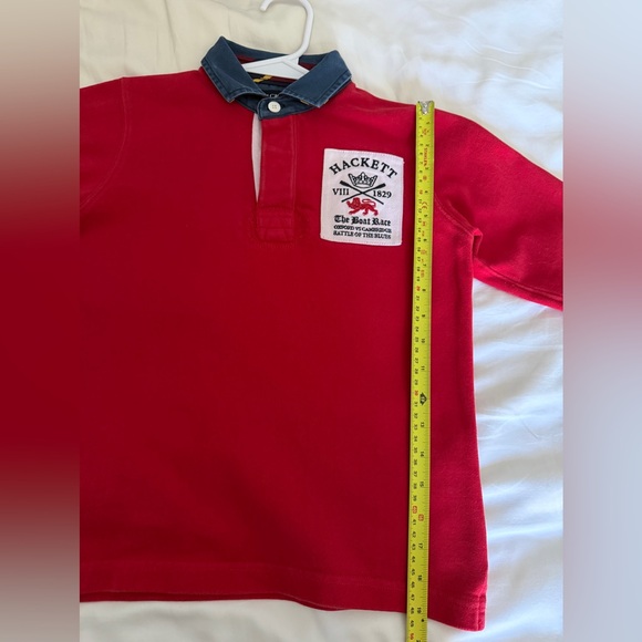 Hackett London Boys Red Long Sleeve Polo | Oxford Cambridge Boat Race | Size 7–8 - Picture 12 of 14